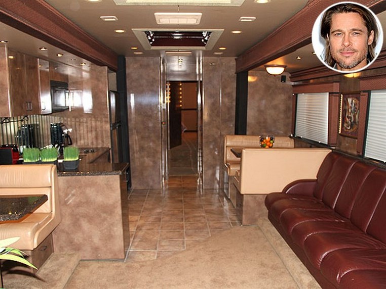 Brad Pitts Movie Set-Trailer Has All the Comforts of Home